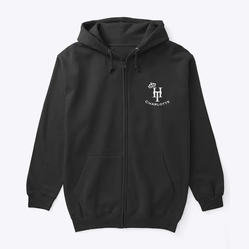 Full-zip Hoodie w/ Solid White Logo